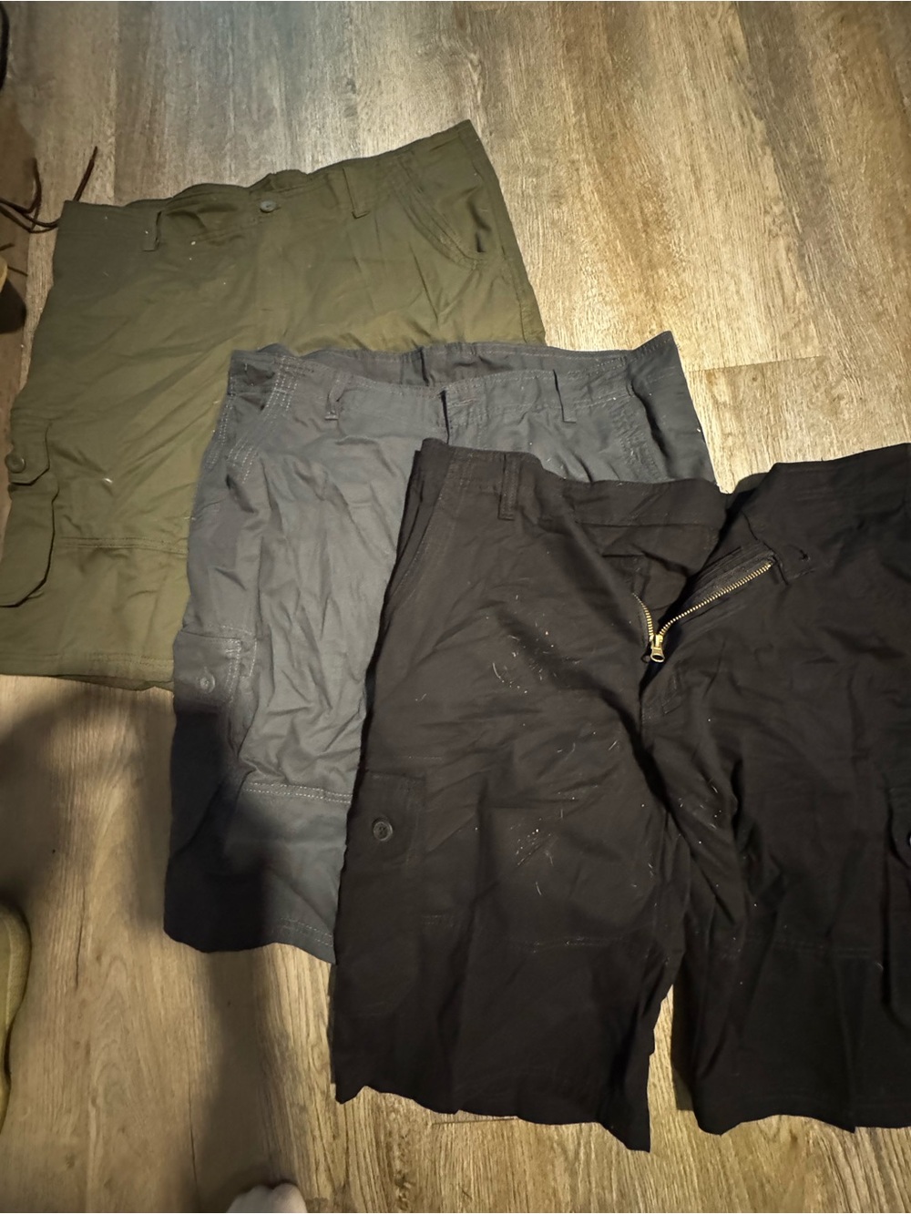 Source Unknown Cargo Shorts in Black, Gray, Olive